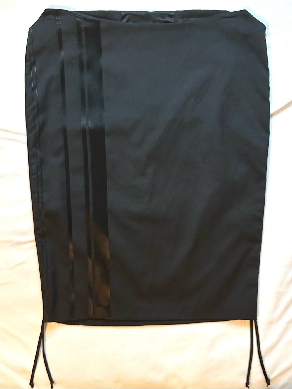 Just Cavalli Roberto Black Wool Satin Stripe Corset Back Detail Pencil Skirt L
